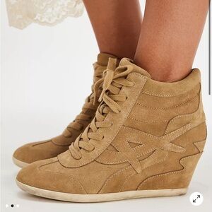 NEW Ash Suede Wedge Sneaker Heels - Womens 39